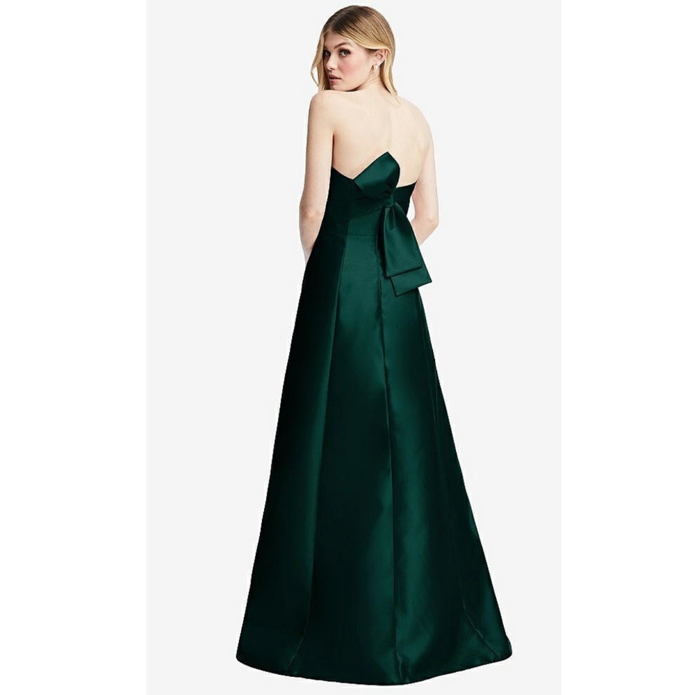Alfred Sung: Strapless Satin A-Line Gown (NWT) - Picture 3 of 10